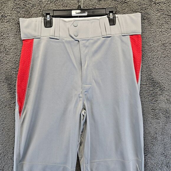 Rawlings Baseball Pant Adult Size Medium Gray Red Pro Dri - Picture 2 of 12